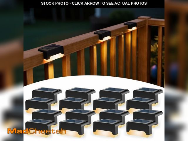 Lot 74-14302410 - SOLPEX Solar Deck Lights, Solar Step Lights for Outside Waterproof Led Stair Light for Outdoor Fence...