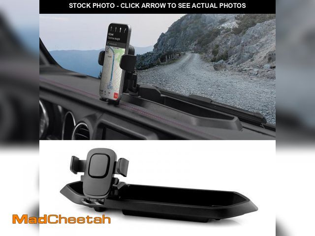 Lot 74-12309479 - LitMiRaCle Phone Holder with Storage Case Compatible Jeep Wrangler JL, Phone Mount, Dash Tray Phone ...