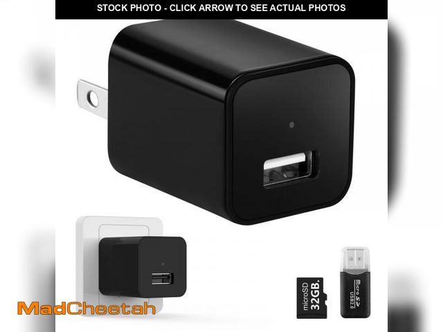 Lot 74-11554389 - No Audio Charger Camera - Video-Only 1080P Small Camera with Motion Detection - Covert Nanny Cam for...