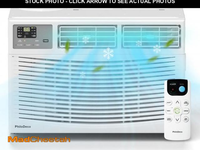 Lot 74-12339921 - PhiloDeco 12000 BTU Window Air Conditioner 550 Sq Ft. Intelligent Ac Units, LED Display Screen, Oper...