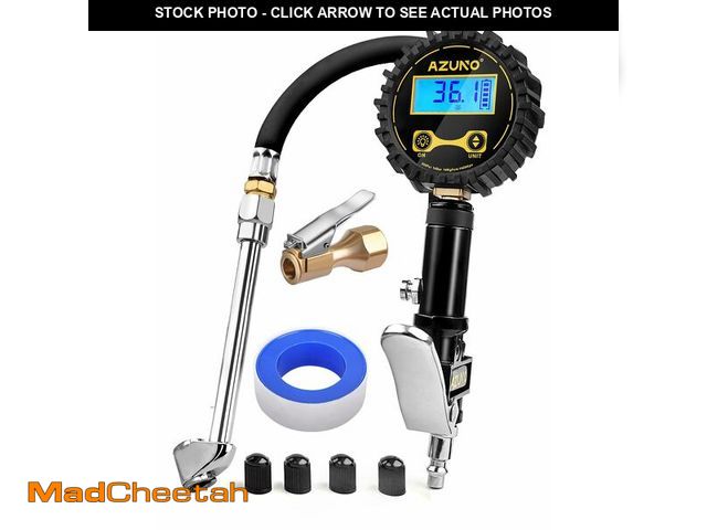 Lot 74-12600592 - AZUNO Digital Tire Inflator with Pressure Gauge, 200 PSI, Heavy Duty Air Compressor Accessories, w/R...