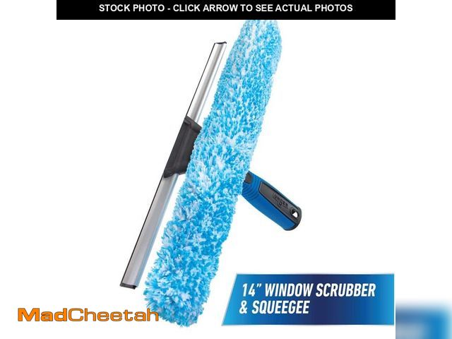 Lot 74-12776631 - Unger 14 in. 2-in-1 Window Cleaner Squeegee &amp; Scrubber Combi - UNUSED