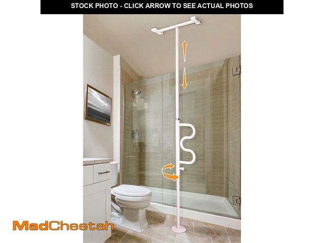 Lot 74-13011459 - Stander Wonder Pole, Security-Pole and Curve Grab Bar, Tension Mounted Floor to Ceiling Transfer-Pol...