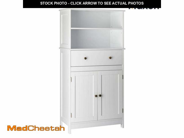 Lot 74-14288721 - Ktaxon Freestanding Bathroom Floor Cabinet with Large Drawer, 2 Doors &amp; Adjustable Shelves for K...