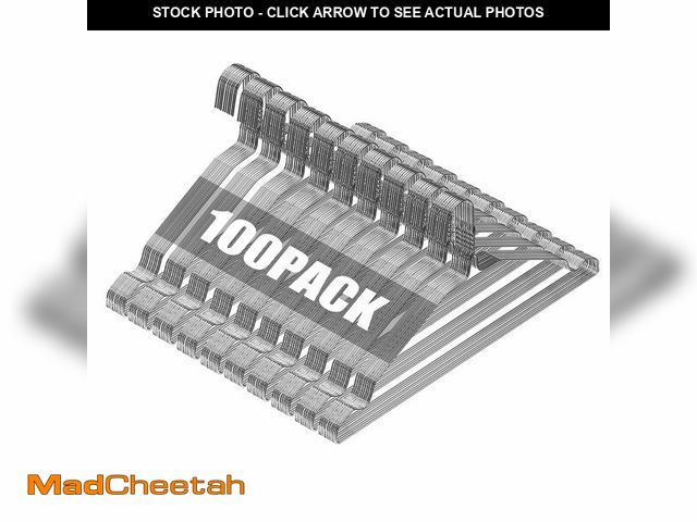 Lot 74-14059475 - Fotoumgl Metal Wire Clothes Hangers 100 Pack, Space Saving Hangers for Closet Organization, Dorm &am...