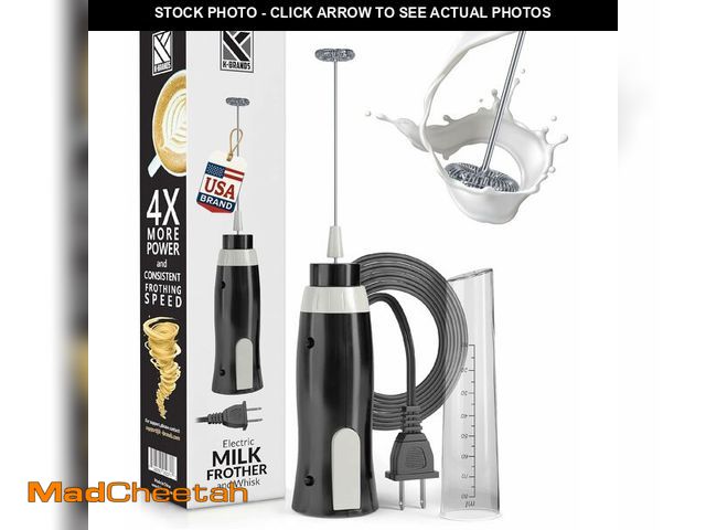 Lot 74-13716381 - K-Brands Corded Electric Milk Frother with Plug in - Handheld Electric Whisk Stirrer Whipper - Foam ...