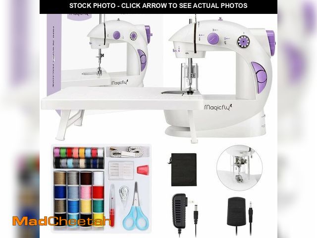 Lot 74-14061918 - Magicfly Mini Sewing Machine with Extension Table, Dual Speed Portable Sewing Machine for Beginners ...