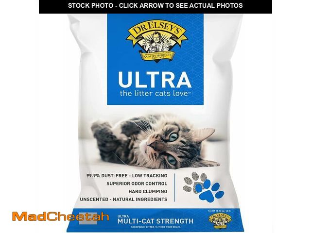 Lot 74-13655333 - Dr. Elsey's Ultra UnScented Clumping Clay Cat Litter 40 lb. Bag - UNUSED