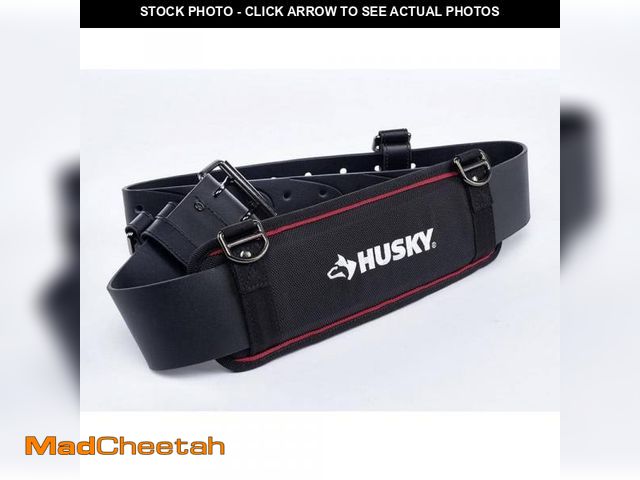 Lot 74-12413394 - Husky 2-1/2 in. 5 in Padded Work Tool Belt in Black - UNUSED
