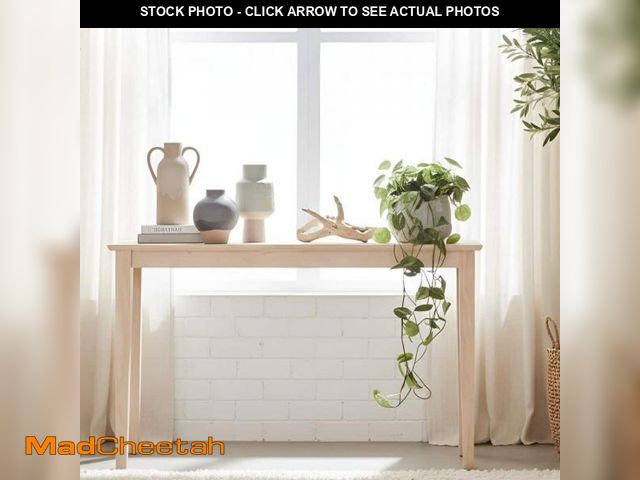 Lot 74-12409791 - International Concepts Shaker 48 in. Unfinished Standard Rectangle Wood Console Table - UNUSED