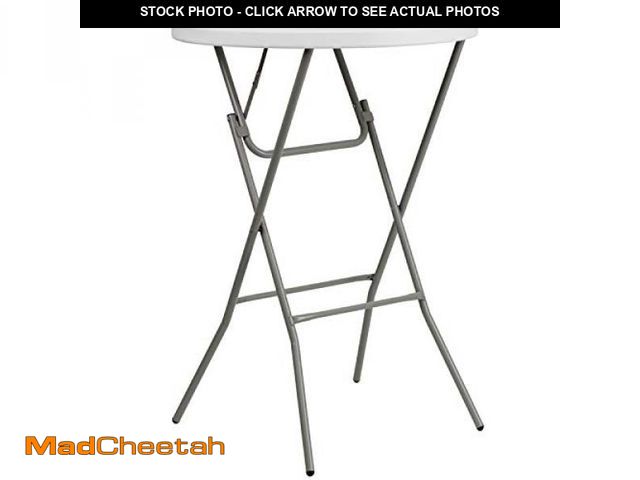 Lot 74-12096161 - Flash Furniture Elon 32' Round Folding Bar Height Table for Parties and Commercial Events, Indoor/Ou...
