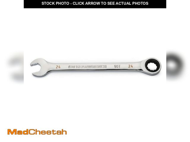 Lot 74-12712245 - GEARWRENCH 24mm 4 Degree Swing Arch 12 Point Ratcheting Combination Wrench - 86924 - USED