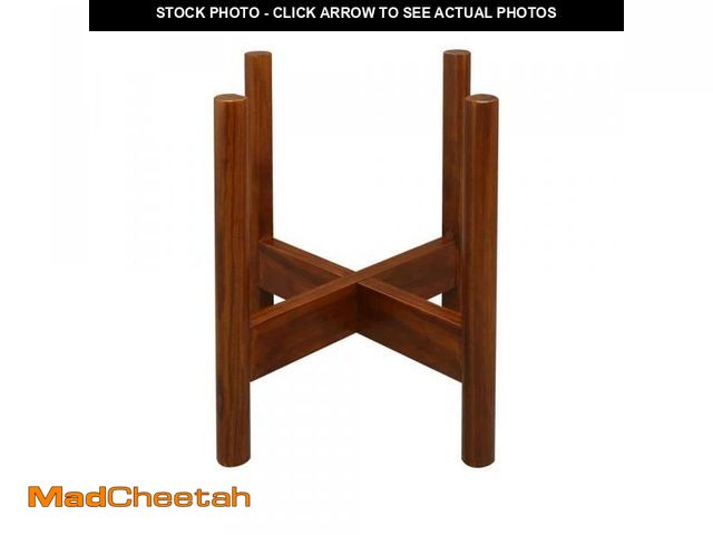 Lot 74-12517672 - Casual Home Mid-Century Antique Mahogany Modern Wood Plant Display Stand, Fits Up to 12 in. - USED