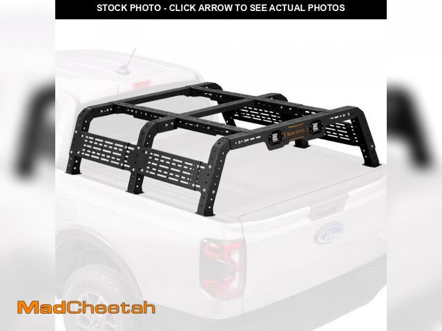 Lot 74-12387583 - SanHima Adjustable Truck Bed Rack w/LED Lights - Overland Universal Bed Rack for Full-Size Trucks Wi...