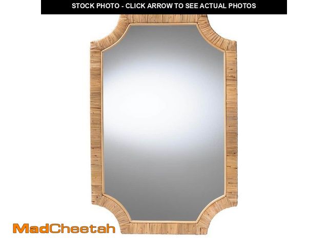 Lot 74-14363081 - bali &amp; pari Thiago Honey Rattan 24.4 in. W x 37.6 in. H Accent Mirror - UNUSED