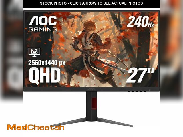 Lot 74-13213735 - AOC Gaming Q27G4ZMN 27" Mini-LED Gaming Monitor, QHD Ultra Wide 1440p, 240Hz, 1ms, DisplayHDR 1000, ...