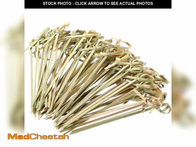Lot 74-14270660 - Nuogo 3000 Pcs Bamboo Cocktail Picks 4.13 Inch Bamboo Skewers Fruit Toothpicks for Appetizers Drink ...