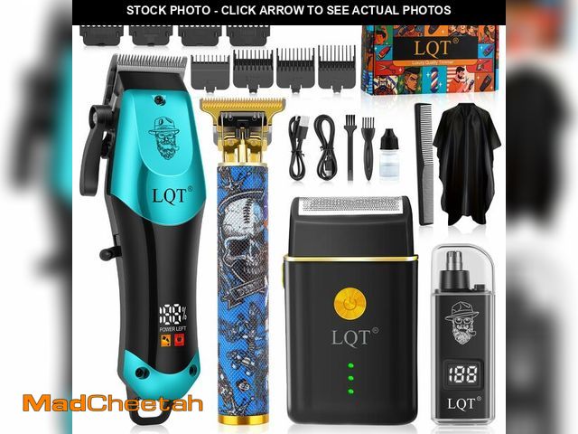 Lot 74-14209338 - Hair Clippers for Men with LED Power Display, 4-Piece Professional Grooming Kit with Hair Clipper, D...