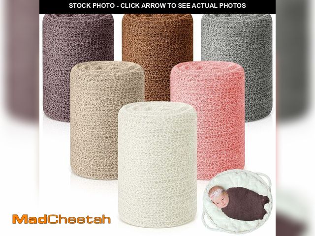 Lot 74-13720739 - Tudomro 6 Pcs 15.8 x 59'' Newborn Baby Stretch Wraps Set 6 Colors Baby Photography Props Unisex Newb...