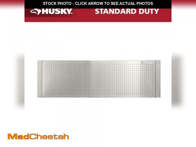Lot 74-12463737 - Husky 52 in. W to 72 in. W Stainless Steel Adjustable Pegboard - UNUSED