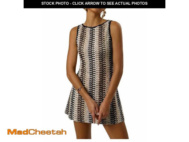 Lot 74-13715263 - GORGLITTER Women's Crochet Vacation Summer Mini Dress Sundresses Boho Beach Hawaiian Party Club Grad...