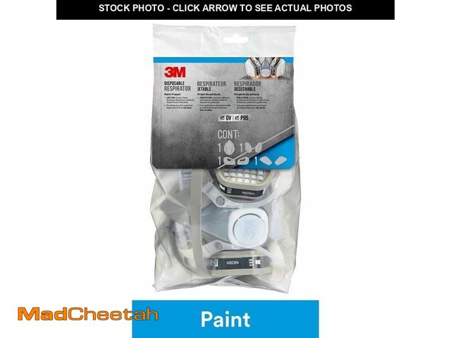 Lot 74-12591769 - 3M OV P95 Disposable Paint Project Respirator, Size Large - UNUSED