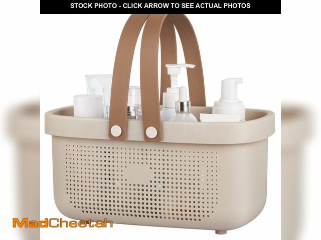 Lot 74-12713369 - JiatuA Plastic Storage Basket with Handle Portable Shower Caddy Tote Organizer Basket Bin for Bathro...