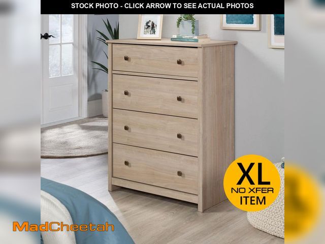 Lot 74-12944109 - SAUDER River Ranch 32 in. Harvest Walnut Finish 4-Drawer Chest of Drawers - UNUSED
