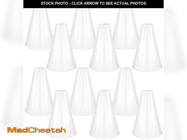 Lot 74-12718948 - Woanger 12 Pieces Cheer Megaphone for Party Favors Sports Cheers Party Noisemaker DIY Plastic Megaph...