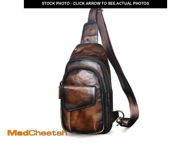 Lot 74-14149650 - Le'aokuu Men Outdoor Casual Travel Hiking Tea Crossbody Chest Sling Bag Rig One Shoulder Strap Bag B...