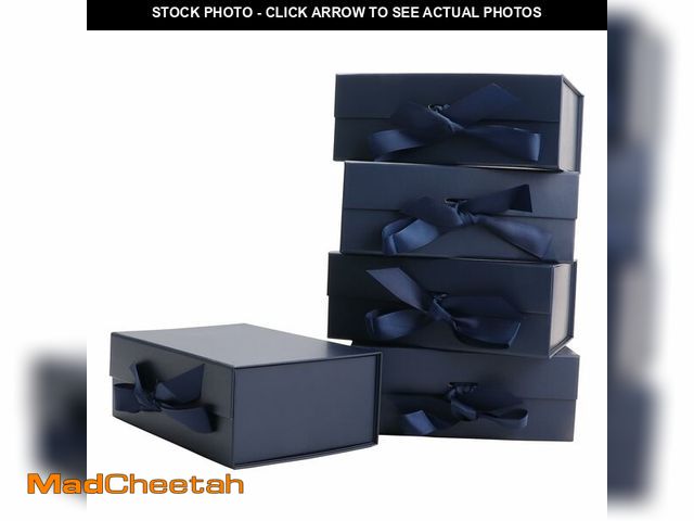 Lot 74-14336836 - Magnetic Gift Box L8.7*W6.5*H3.5inch Ribbon Foldable Gift Packaging Boxes - UNUSED
