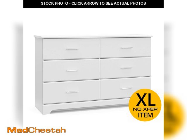 Lot 74-12568045 - Storkcraft Brookside 6 Drawer Double Dresser (White) Ã¢â¬â GREENGUARD Gold Certified, Dresser For...