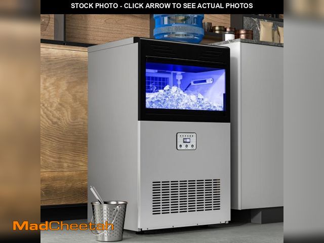 Lot 74-12276033 - YITAHOME 2 Way Water Inlet Commercial Ice Maker Machine 150LBS/24H, 33LBS Storage Bin, Tap Water &am...