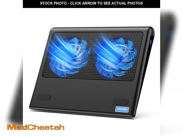 Lot 74-11557447 - TECKNET Laptop Cooling Pad, 12"-15.6" Laptop Cooler, Gaming Laptop Cooling Stand, Wind Speed Adjusta...