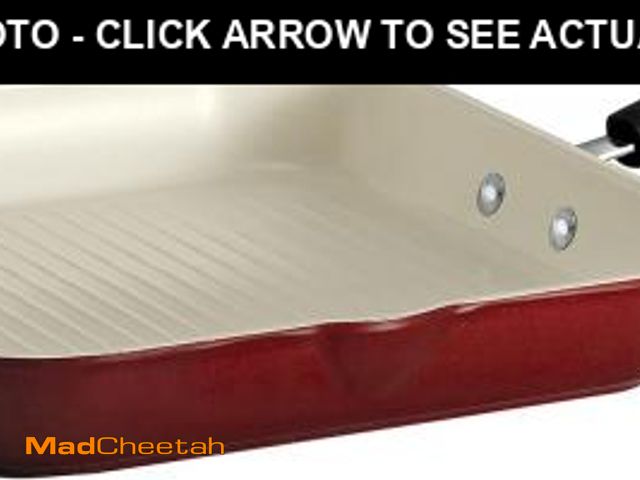 Lot 74-12098563 - Tramontina Ceramica 11-Inch Non Stick Square Grill Pan, Heavy-Gauge Aluminum Pan with Ceramic Nonsti...