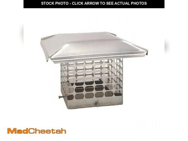 Lot 74-12146452 - The Forever Cap CCSC913 9 x 13-Inch Multi Flue Stainless Steel Crown Mount Chimney Cap, 1-Pack - USE...