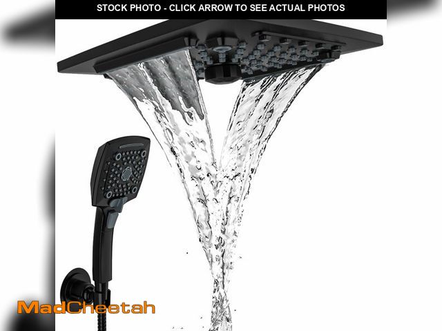 Lot 74-12453010 - ELLO&amp;ALLO Rain Shower Head with Handheld Spray, Rainfall Shower Head Combo with 60" Hose, Adjust...