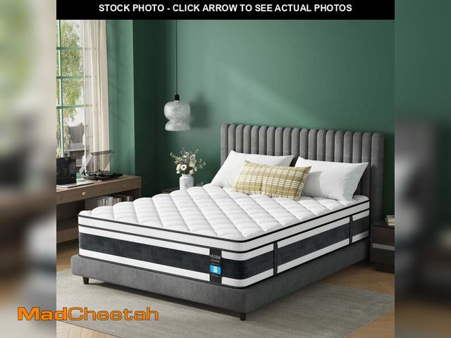 Lot 74-13776263 - Twin Size Organic Mattress, Nisien 10 Inch Gel Memory Foam Hybrid Mattress in a Box, Fiberglass Free...