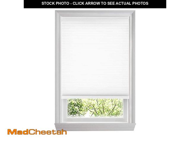 Lot 74-12775941 - (MISSING HARDWARE) Home Decorators Collection Snow Drift Cordless Light Filtering Cellular Shades fo...