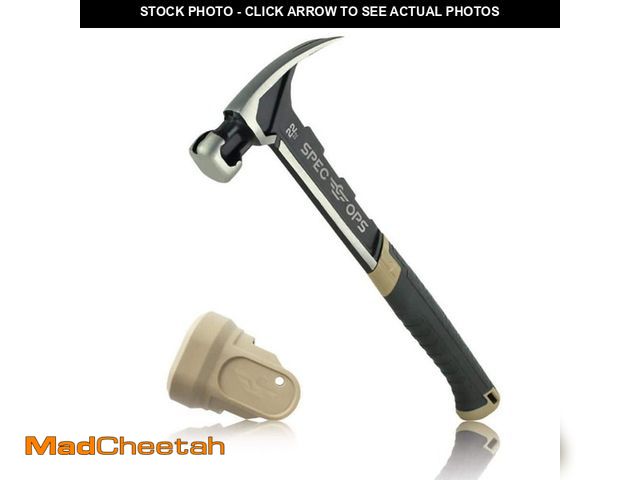 Lot 74-14390384 - SPEC OPS 22 oz. Smooth Face Framing Hammer with Soft Mallet Cap, Steel Handle - UNUSED