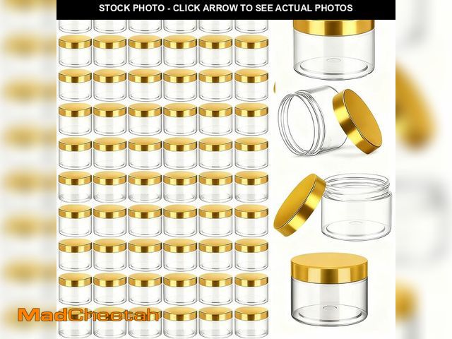 Lot 74-14212281 - Patelai 60 Pcs Plastic Jars with Lids Round Clear Cosmetic Container Jars Leakproof Plastic Jar for ...