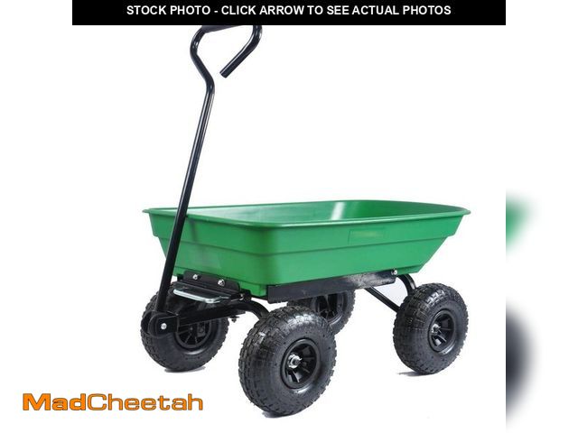 Lot 74-11612694 - 16.78 cu. ft. Metal Folding Car Garden Cart with Steel Frame, 10 in. Pneumatic tire, 300 lb. Capacit...