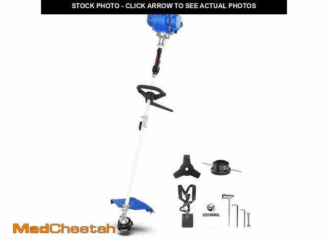 Lot 74-13150234 - WILD BADGER POWER Weed Eater 31cc 17" Gas String Trimmer/Edger 4 Cycle with Brush Cutter - USED