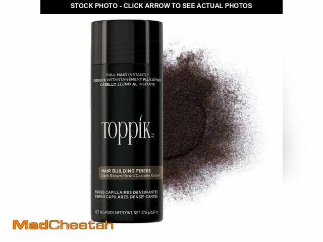 Lot 74-14303093 - Toppik Hair Building Fibers, Dark Brown, 27.5g Fill In Fine or Thinning Hair, Instantly Thicker, Ful...