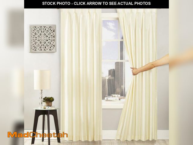 Lot 74-2145594 - SINGLE PANEL Charlton Home Quiana Glide Solid Semi-Sheer Grommet Single Curtain Panel CAUR1157 Size ...