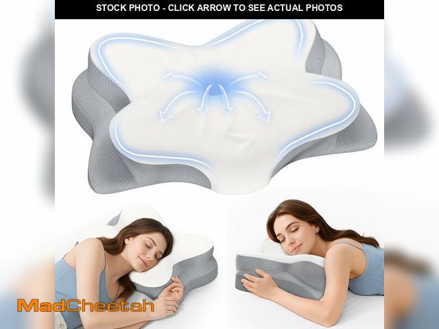 Lot 74-13569365 - Fyova Cervical Neck Pillow, Ergonomic Memory Foam Pillows for Neck Pain Relief with Breathable Pillo...