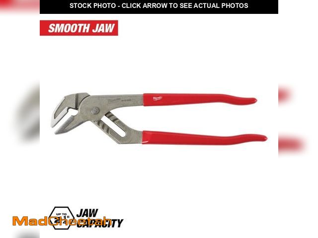 Lot 74-12796123 - Milwaukee 12 in. Dipped Grip Smooth Jaw Tongue &amp; Groove Pliers - UNUSED