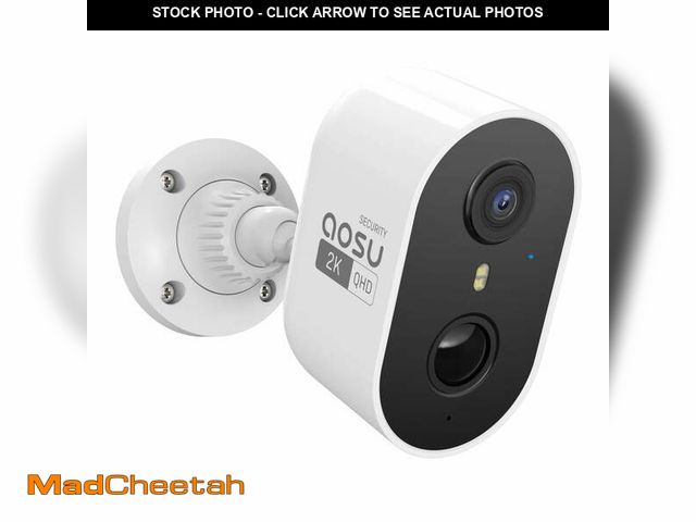 Lot 74-12687492 - aosu 2K QHD 3.0-MP Wi-Fi Outdoor AI-Smart Security Camera, Battery Powered, with PIR Motion Detectio...