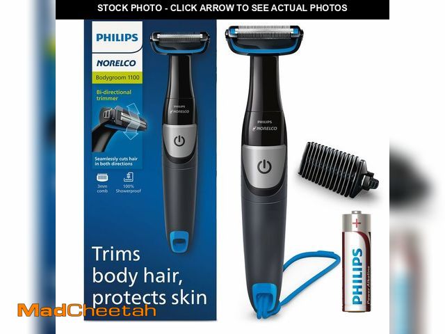 Lot 74-12704700 - Philips Norelco Bodygroom Series 1100, BG1026/60, Showerproof Body Hair Trimmer and Groomer for Men ...