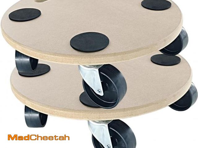 Lot 74-12398160 - MDF Wooden Furniture Moving Dolly 15 Inch Round Movers 330 lbs Capacity Rotundity Flat Furniture Car...